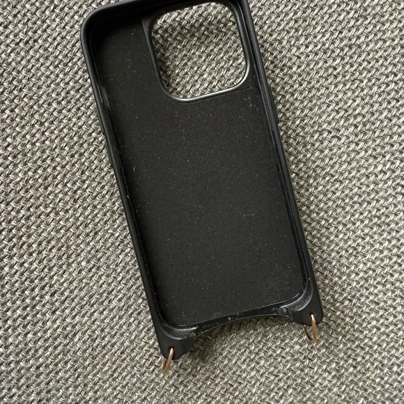 Bandolier Black Leather iPhone 15 Pro Case - Picture 2 of 4